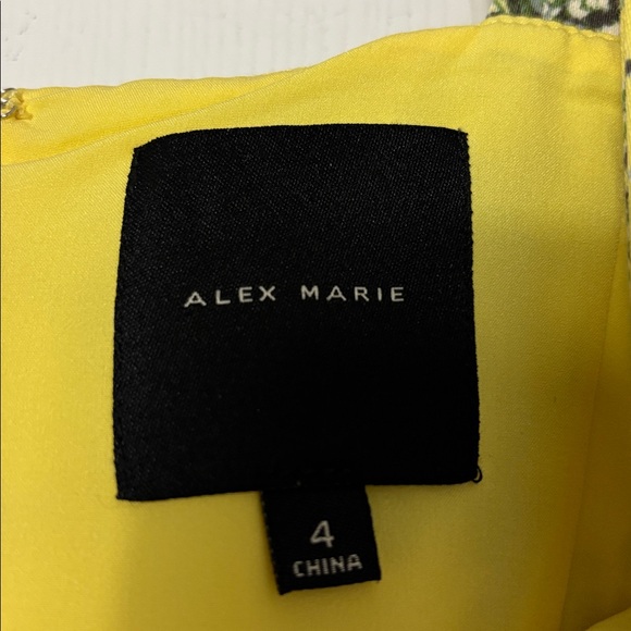 Alex Marie yellow floral midi sun dress size 4 Cotton Stretch cottage delicate - Picture 10 of 11
